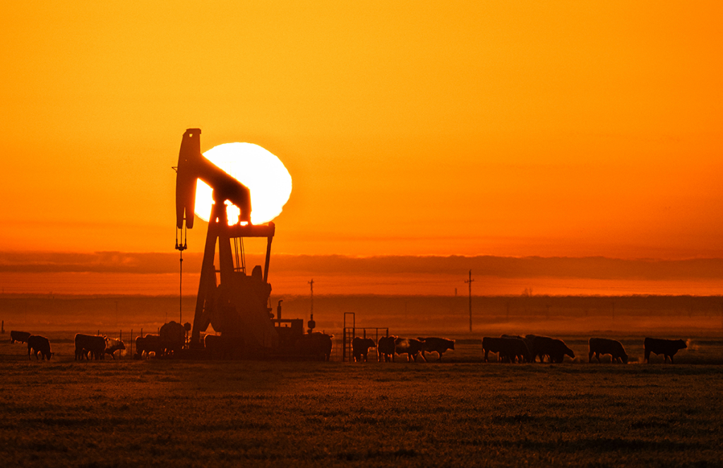 Pumpjack at sunrise