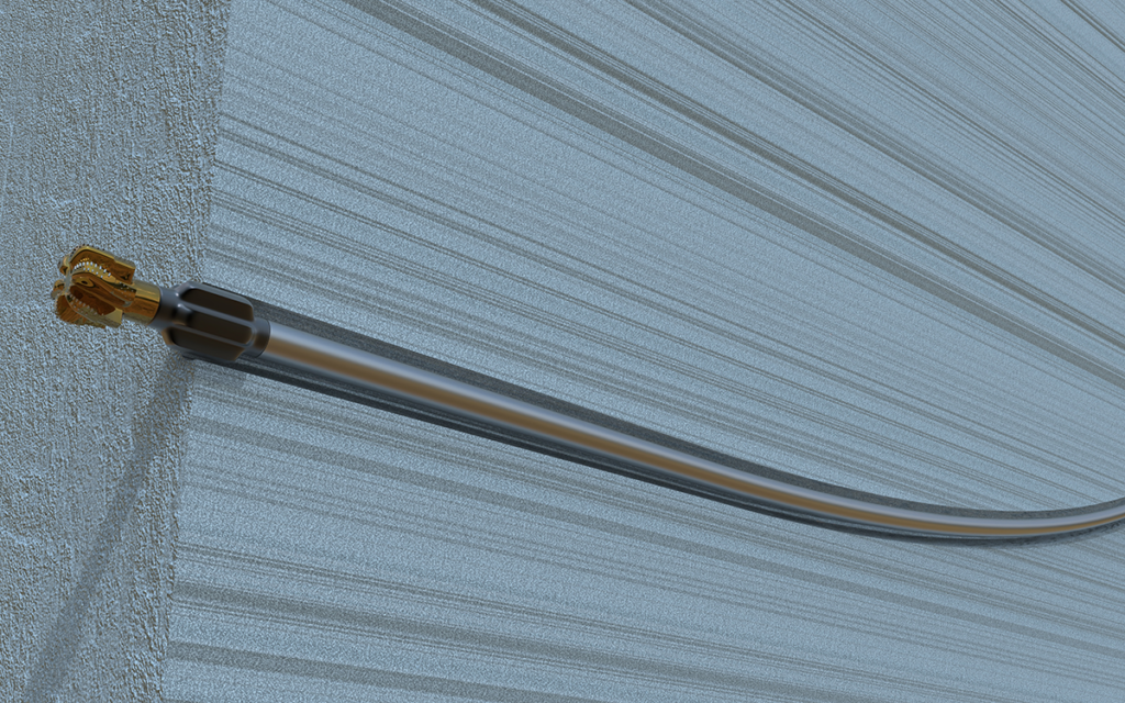 An illustration of horizontal drilling used in unconventional wells